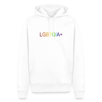 LGBTQIA+ - Männer Premium Bio Hoodie - Weiß - Vorne - Nico (187cm)