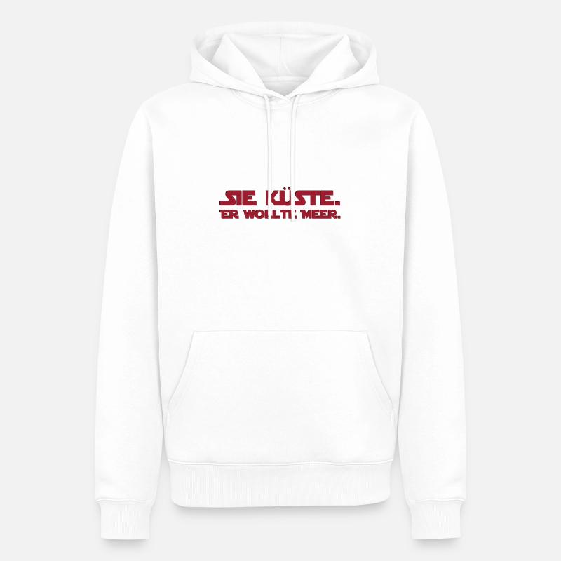 Statement SIE KÜSTE. - Männer Premium Bio Hoodie - Weiß