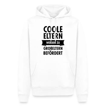 Coole Eltern Werden Zu Großeltern Befördert - Männer Premium Bio Hoodie - Weiß - Vorne - Nico (187cm)