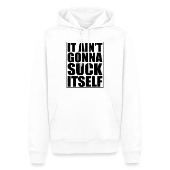 It ain't gonna Suck Itsel - Men’s Premium Organic Hoodie - white - Front - Nico (187cm)