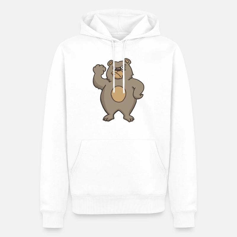 grumpybear - Männer Premium Bio Hoodie - Weiß