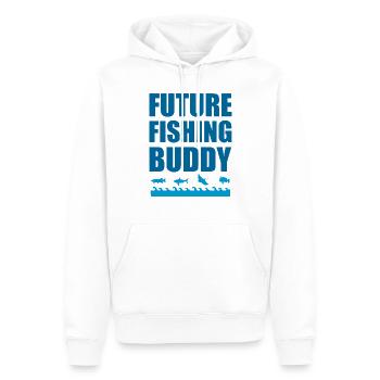 future fishing buddy - Sweat à capuche Premium bio Homme - blanc - Devant - Nico (187cm)