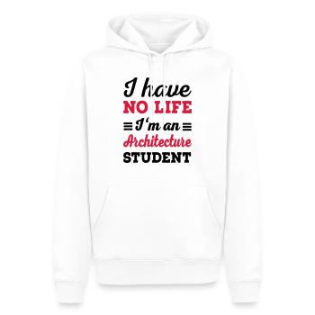 architecture - Men’s Premium Organic Hoodie - white - Front - Nico (187cm)