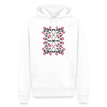 rosenranke_2col - Männer Premium Bio Hoodie - Weiß - Vorne - Nico (187cm)