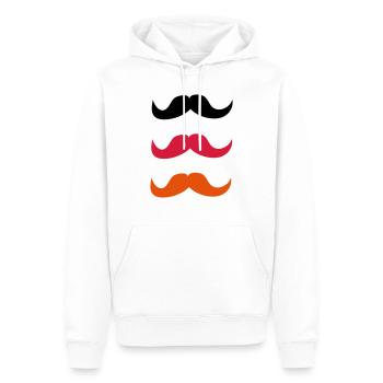 Moustaches pour l'Allemagne - Sweat à capuche Premium bio Homme - blanc - Devant - Nico (187cm)