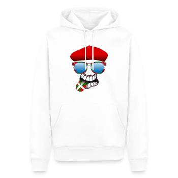 basque smiley 6 - Sweat à capuche Premium bio Homme - blanc - Devant - Nico (187cm)
