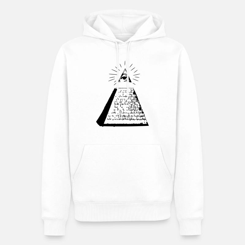 Pyramide - Sweat à capuche Premium bio Homme - blanc