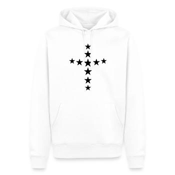 kreuz - Männer Premium Bio Hoodie - Weiß - Vorne - Nico (187cm)