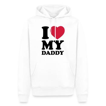 I love my daddy - Männer Premium Bio Hoodie - Weiß - Vorne - Nico (187cm)