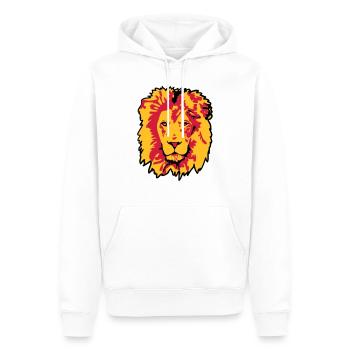 lion - Sweat à capuche Premium bio Homme - blanc - Devant - Nico (187cm)