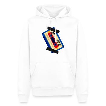 Mix 90's Casette - Men’s Premium Organic Hoodie - white - Front - Nico (187cm)