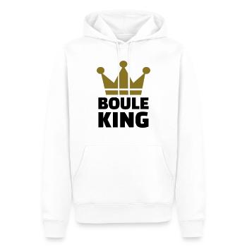 Boule King - Männer Premium Bio Hoodie - Weiß - Vorne - Nico (187cm)