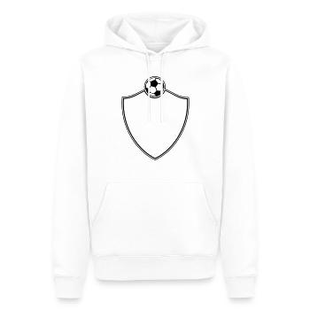 Soccer Emblem - Männer Premium Bio Hoodie - Weiß - Vorne - Nico (187cm)