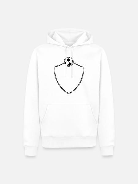 Soccer Emblem - Männer Premium Bio Hoodie - Weiß