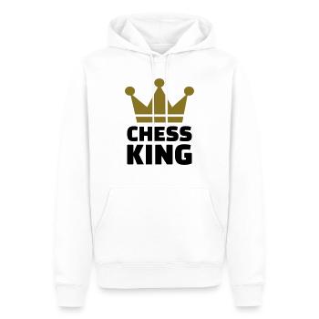 Chess King - Sweat à capuche Premium bio Homme - blanc - Devant - Nico (187cm)