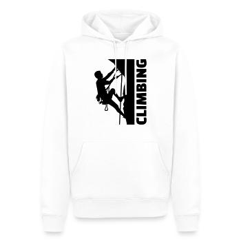 Climbing - Sweat à capuche Premium bio Homme - blanc - Devant - Nico (187cm)