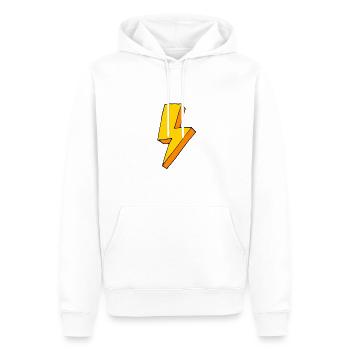 Blitz - Männer Premium Bio Hoodie - Weiß - Vorne - Nico (187cm)