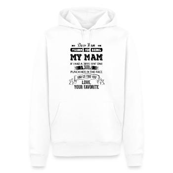 Dear Mam, Love, Your Favorite - Men’s Premium Organic Hoodie - white - Front - Nico (187cm)