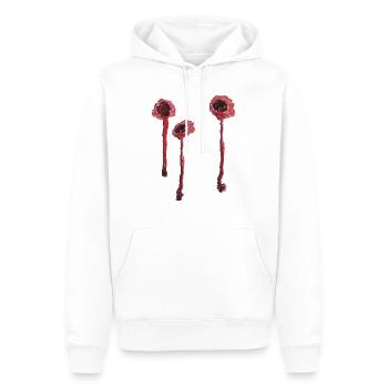 3 Einschusslöcher plastisch - Männer Premium Bio Hoodie - Weiß - Vorne - Nico (187cm)