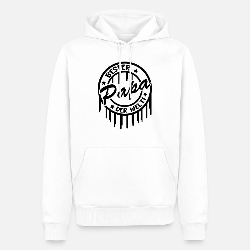 bester_papa_der_welt - Männer Premium Bio Hoodie - Weiß