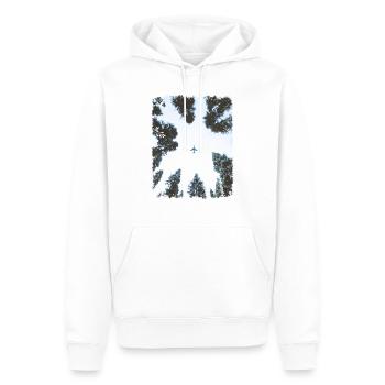 Forêt - Sweat à capuche Premium bio Homme - blanc - Devant - Nico (187cm)