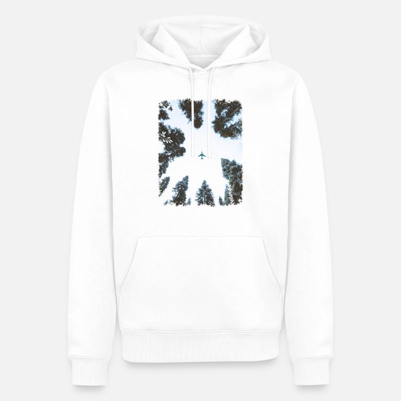 Forêt - Sweat à capuche Premium bio Homme - blanc