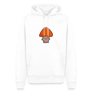 Lustiger Pilz, urkomisch, Pilzsammler, Wald, Pilze - Männer Premium Bio Hoodie - Weiß - Vorne - Nico (187cm)