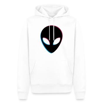 Alien 3D effect - Men’s Premium Organic Hoodie - white - Front - Nico (187cm)