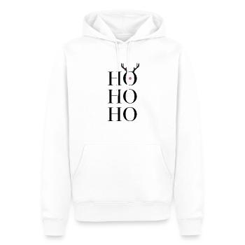 Ho Ho Ho - Männer Premium Bio Hoodie - Weiß - Vorne - Nico (187cm)