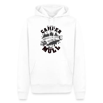 Camper hinterlassen keinen Müll - Männer Premium Bio Hoodie - Weiß - Vorne - Nico (187cm)