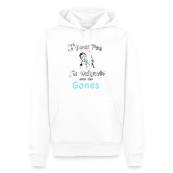J'peu pas j''ai guignole - Sweat à capuche Premium bio Homme - blanc - Devant - Nico (187cm)