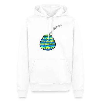 Colorful Mate Tea Mug - Men’s Premium Organic Hoodie - white - Front - Nico (187cm)