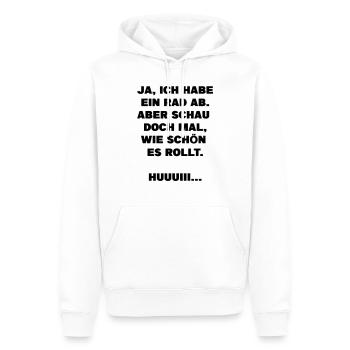 Rad ab lustiges Motto cooler witzig Spruch Vektor - Männer Premium Bio Hoodie - Weiß - Vorne - Nico (187cm)