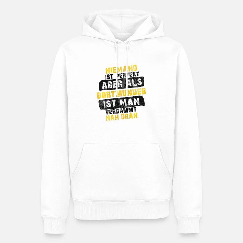 DORTMUNDER - Männer Premium Bio Hoodie - Weiß