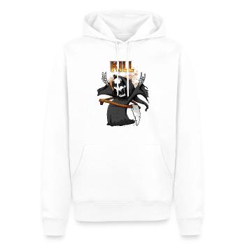 Töten - Männer Premium Bio Hoodie - Weiß - Vorne - Nico (187cm)