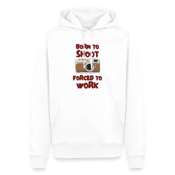 Né à la photographie - Conception de photos avec appareil photo - Sweat à capuche Premium bio Homme - blanc - Devant - Nico (187cm)
