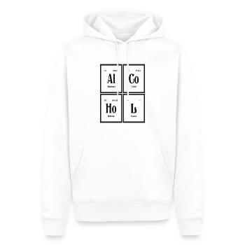 Alkohol - Periodensystem der Elemente - Männer Premium Bio Hoodie - Weiß - Vorne - Nico (187cm)