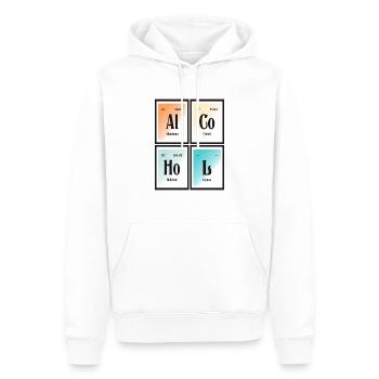 | de l’alcool Tableau périodique des éléments - Sweat à capuche Premium bio Homme - blanc - Devant - Nico (187cm)