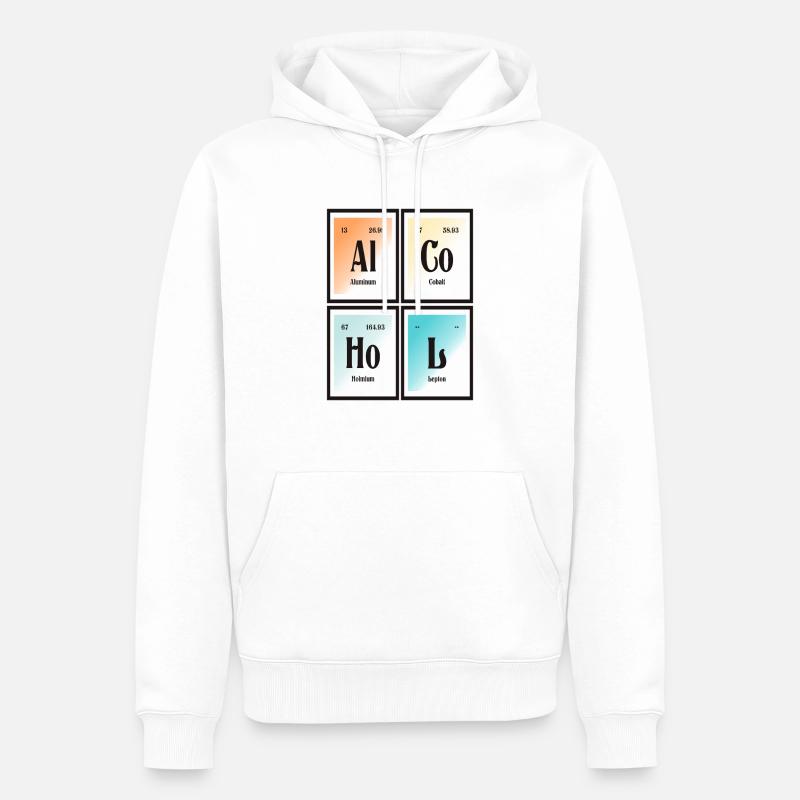 Alkohol | Periodensystem der Elemente - Männer Premium Bio Hoodie - Weiß