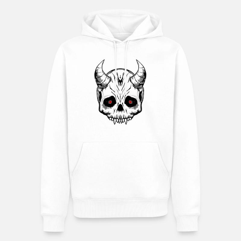 Diable - Sweat à capuche Premium bio Homme - blanc