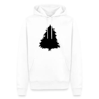 Arbre de Noël Arbre de Noël Vecteur d’hiver 9 - Sweat à capuche Premium bio Homme - blanc - Devant - Nico (187cm)