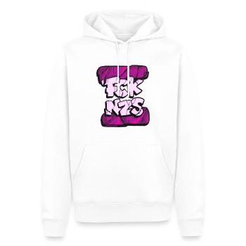 FCKNZS pink - Männer Premium Bio Hoodie - Weiß - Vorne - Nico (187cm)