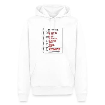 Musch gseha hoba - Männer Premium Bio Hoodie - Weiß - Vorne - Nico (187cm)