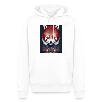 Le panda roux comme animal spirituel Asie fleurs rouges - Sweat à capuche Premium bio Homme - blanc - Devant - Nico (187cm)