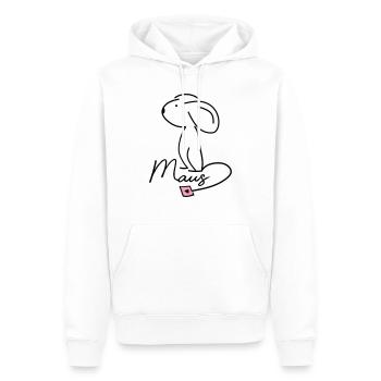 Maus - Mein Schatz. mein Mausi - Männer Premium Bio Hoodie - Weiß - Vorne - Nico (187cm)