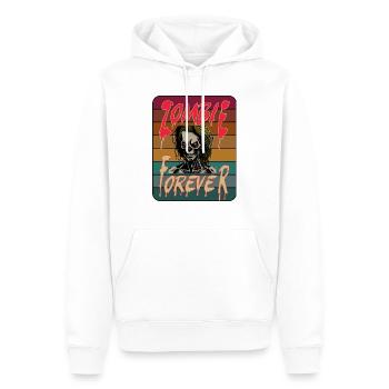 Zombie foreveR - Sweat à capuche Premium bio Homme - blanc - Devant - Nico (187cm)