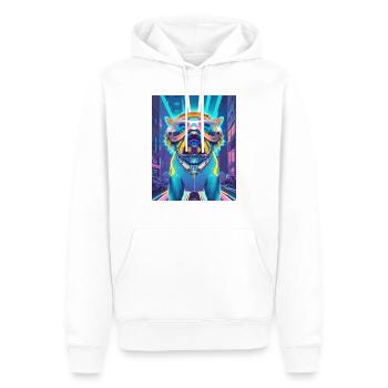 Musik Hund - Männer Premium Bio Hoodie - Weiß - Vorne - Nico (187cm)