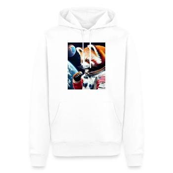Panda roux dans l’espace - Sweat à capuche Premium bio Homme - blanc - Devant - Nico (187cm)