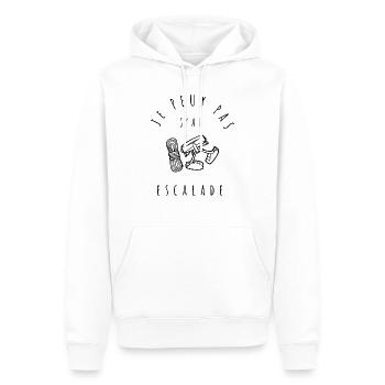Je peux pas, j'ai escalade - Passionnés d'escalade - Sweat à capuche Premium bio Homme - blanc - Devant - Nico (187cm)