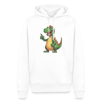 Ein Dino, dem Sie vertrauen können Daumen hoch für Sie - Männer Premium Bio Hoodie - Weiß - Vorne - Nico (187cm)